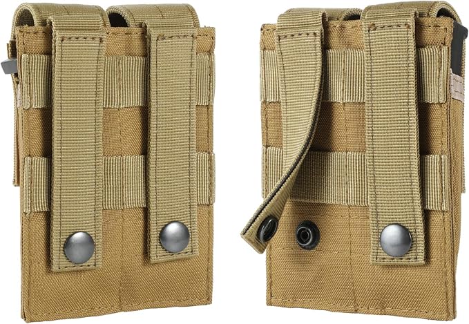 Tactical Single/Double Pistol Mag Pouch Outdoor Molle Open-Top Magazine Pouch - Image 4