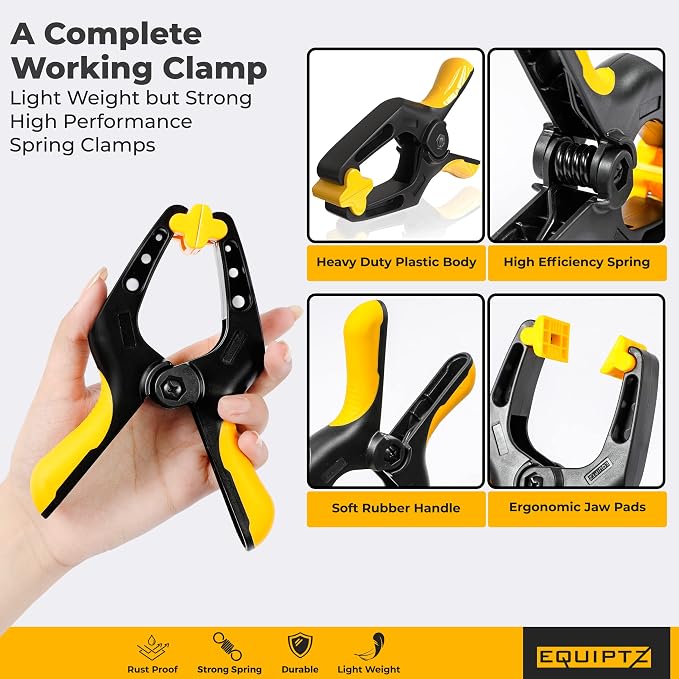 EQUIPTZ 6 inch Spring Clamps Heavy Duty - Image 2