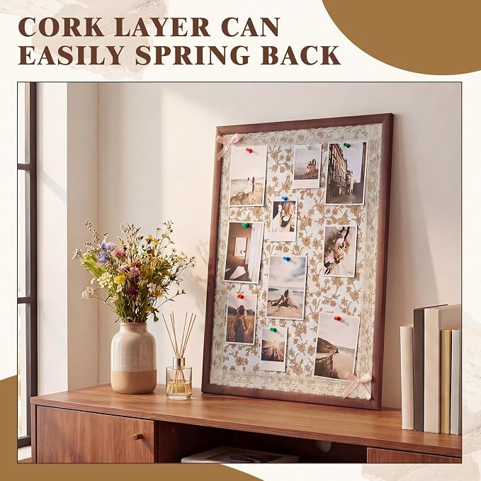 Leinuosen 17" x 23" Linen Cork Board - Image 4