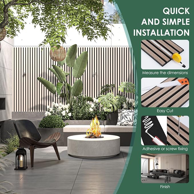 VallisCo 4-Piece Wood Slat Acoustic Panels - Image 5