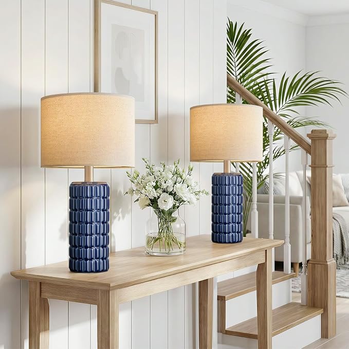 23" Modern Ceramic Table Lamps Set of 2 - Image 3