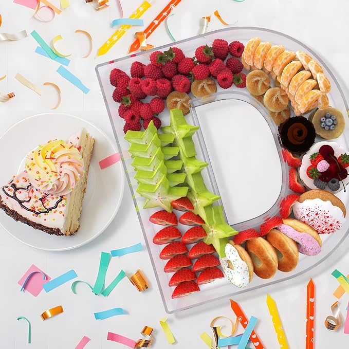 13.8" Extra Large Acrylic Letter Charcuterie Board Box, Reusable Fillable - Image 4