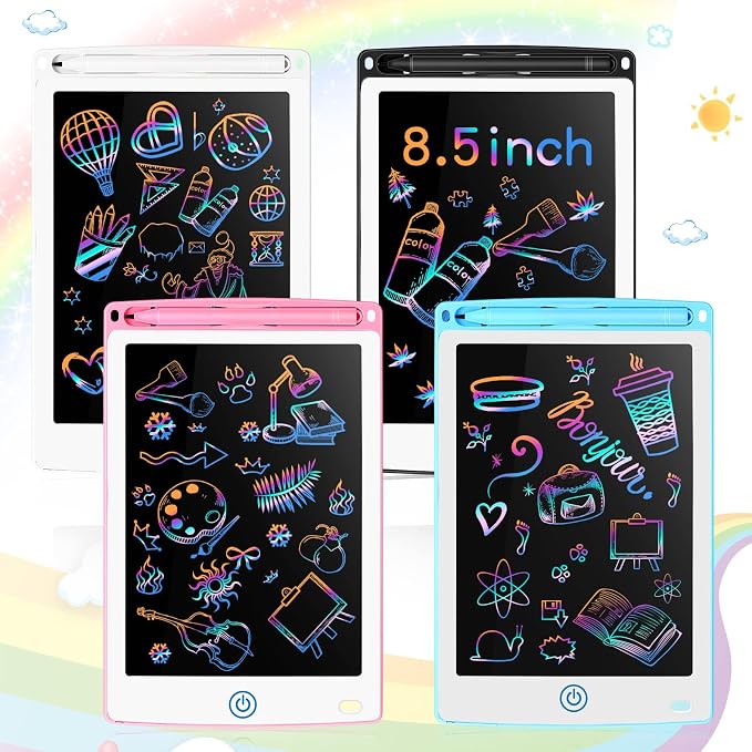 Zonon 4 Pcs LCD Writing Tablet 8.5 Inch Doodle Board Tablet Drawing Gifts LCD by Zonon
