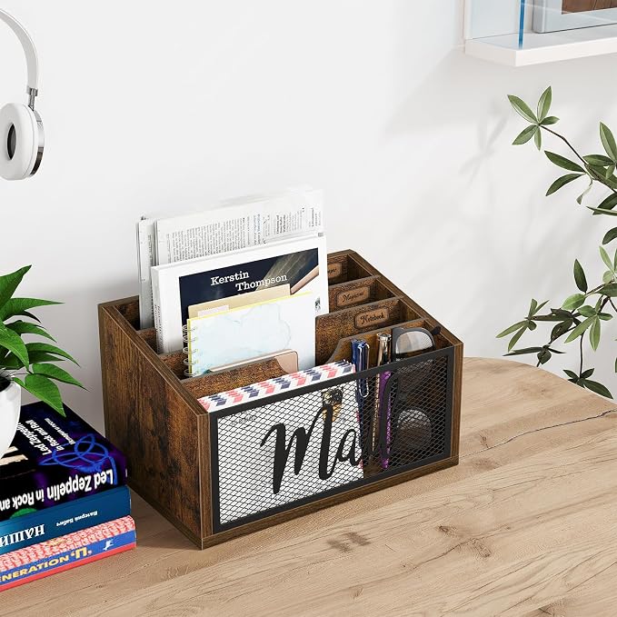 YINMIT Mail Organizer Countertop, Mail Holder, Mail Sorter - Image 4
