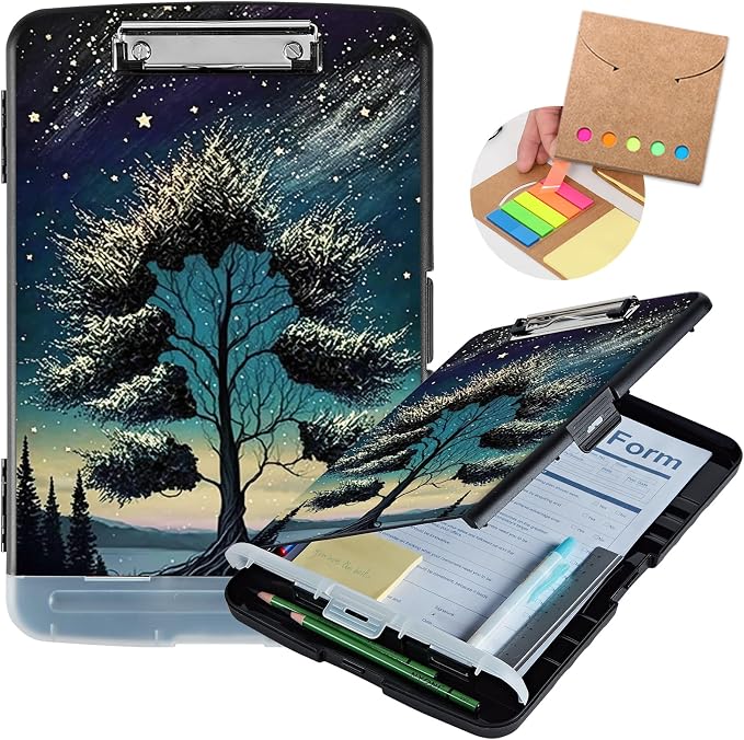 Clipboard with Storage, Heavy Duty Plastic Storage Clipboard with Low Profile - Image 2