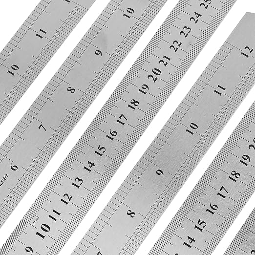 30 Pack 12 Inches Stainless Steel Rulers, Straight Edge Ruler, Precision Metal - Image 5