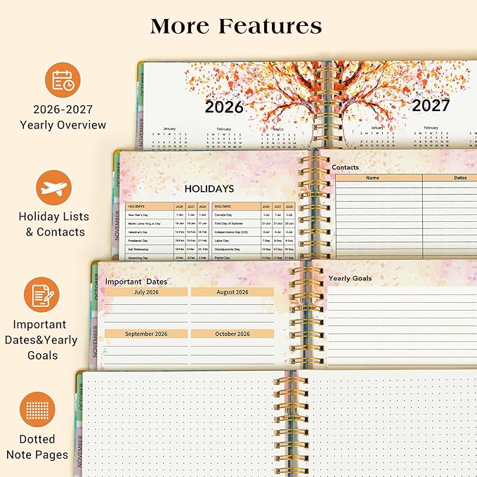 Academic Planner 2026-2027, 18 Months Weekly and Monthly Daily Planner from - Image 6
