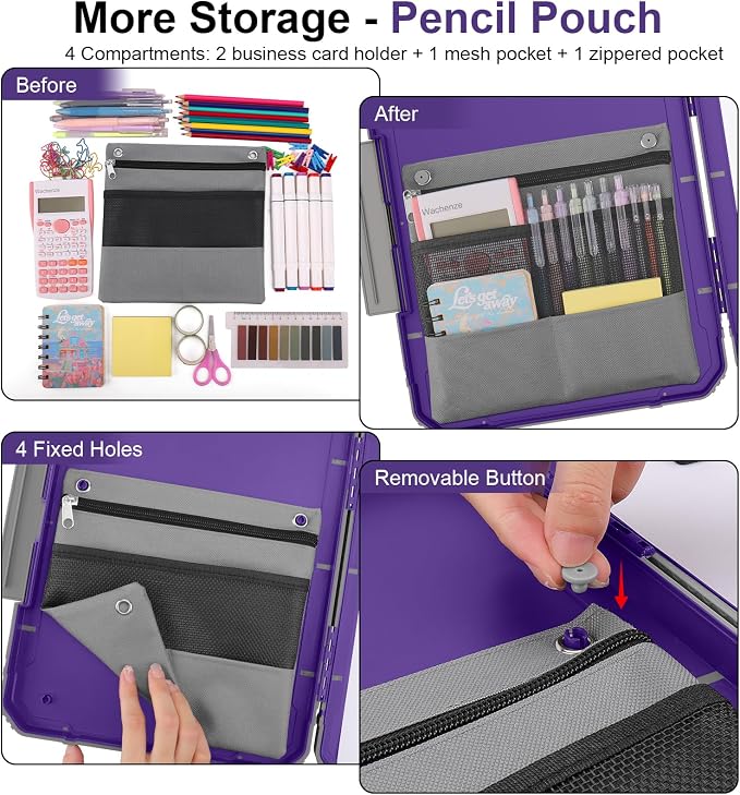 Thicker Clipboard with Storage, Internal Pen Pouch Included, A4 / Letter Size - Image 3