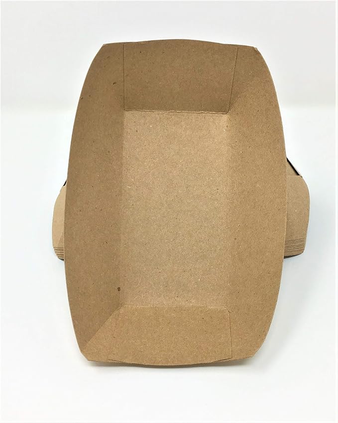 Mr Miracle Paper Food Trays, Kraft Paper. Extra Large. 100 Pack, Disposable - Image 8
