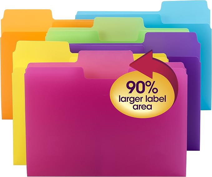 Smead SuperTab Poly Plastic File Folders - Image 4