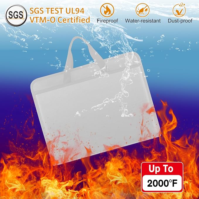 onvvippiv File Organizer Fireproof Expanding Accordion File Folder - Image 2