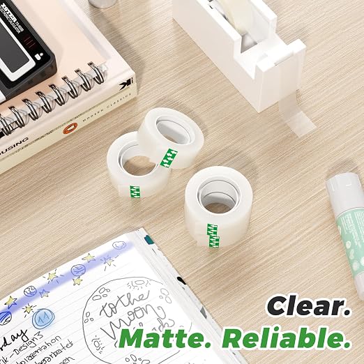 SWRT Invisible Tape Refills, 12 Rolls, 3/4 in x 800 in, Matte Finish | Blends - Image 9