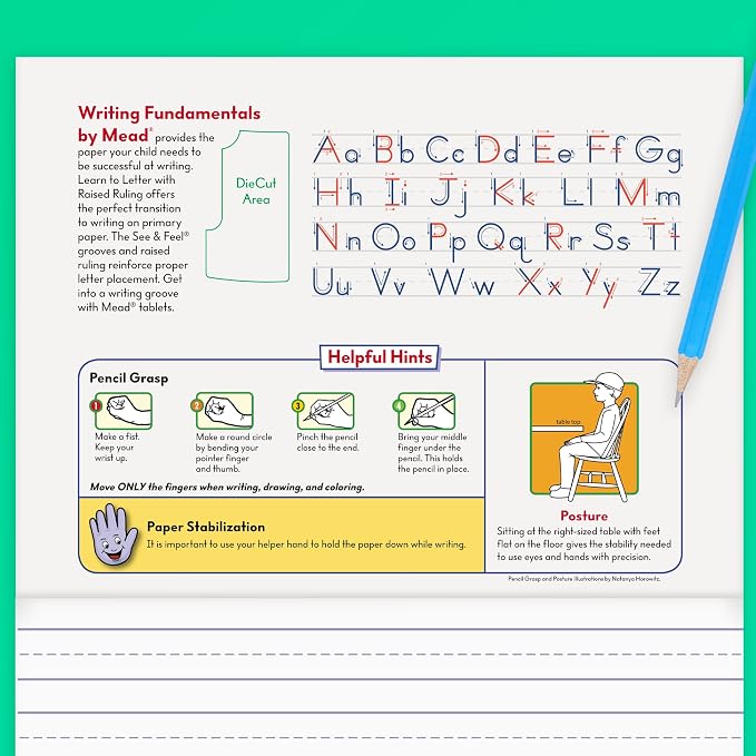 Mead Learn to Letter Writing Tablet, Handwriting Practice Pad Grades PK-1 - Image 4