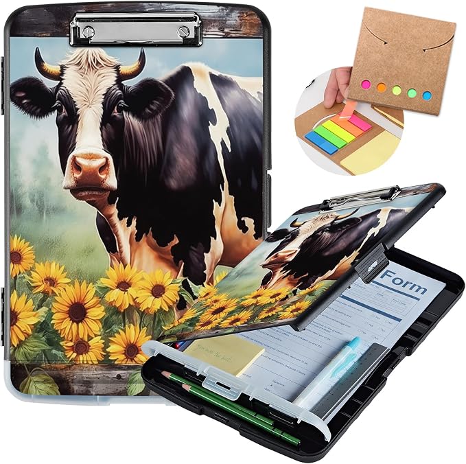 Clipboard with Storage, Heavy Duty Plastic Storage Clipboard with Low Profile by Unknown