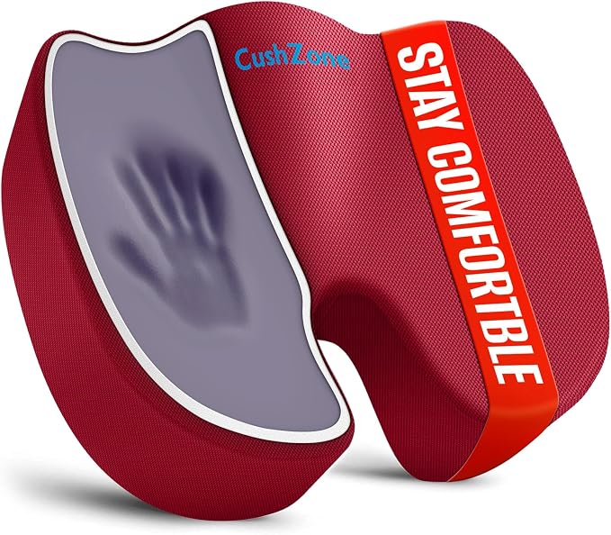 XXL Seat Cushion Office Car Seat Cushion, Memory Foam Cushion by CushZone