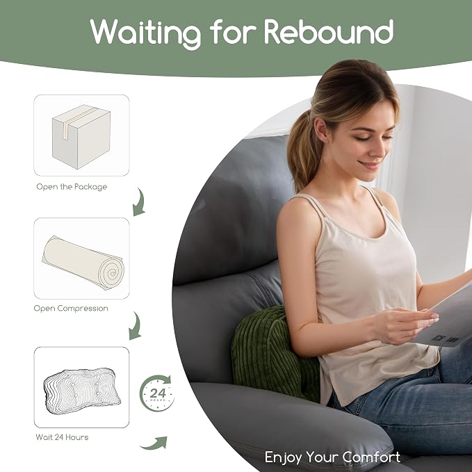 HIGOGOGO Lumbar Support Pillow for Recliner Chair/Accent Chair/Couch/Office - Image 8