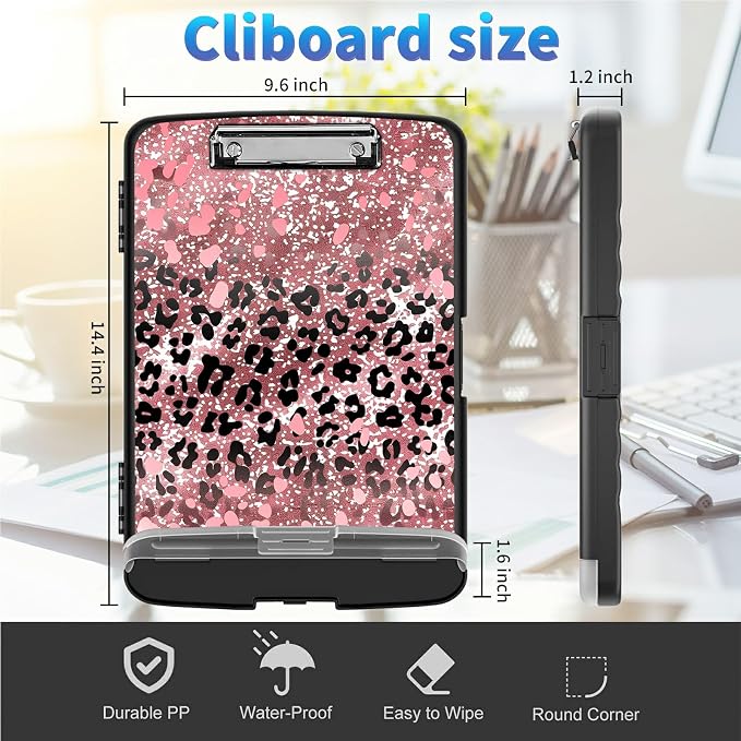 Clipboard with Storage, 8.5x11 High Capacity Nursing Clipboards with Pen Holder - Image 2