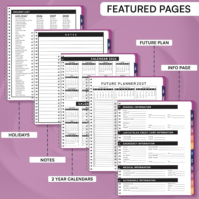 Ensight 2026 Appointment Book and Planner 6.5" x 8.5" Large Hourly Weekly Daily - Image 7