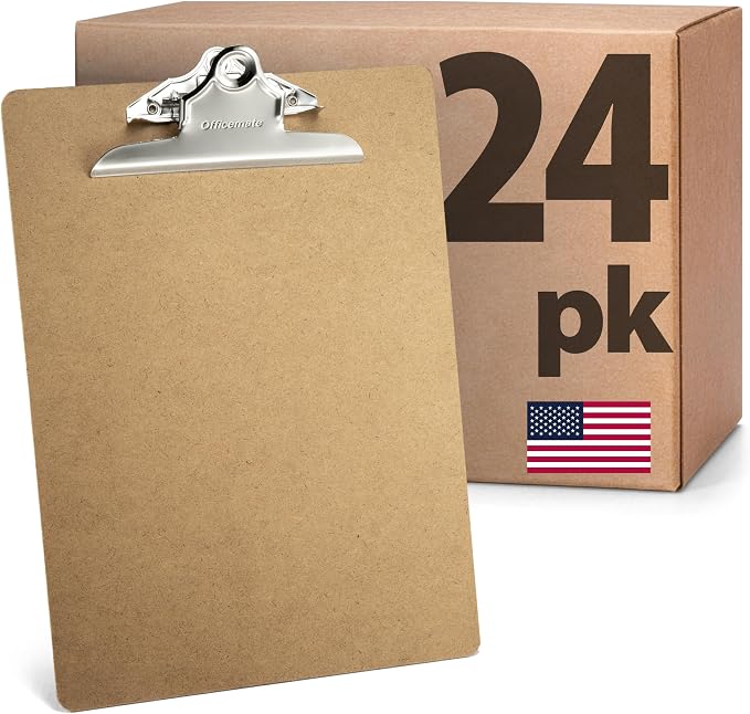 Officemate Recycled Wood Clipboards, Letter Size, Durable Hardboard Writing by Officemate