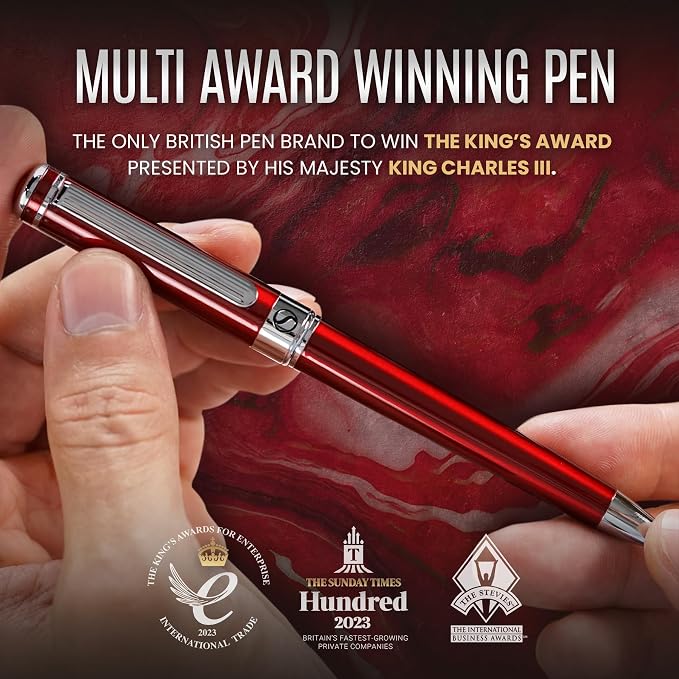 Scriveiner Deep Crimson Ballpoint Pen - Image 7