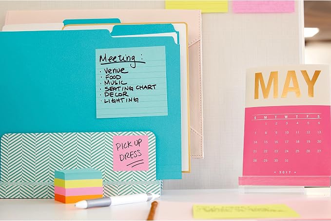 Post-it Super Sticky Notes, 4 x 4 in, Supernova Neons, 6 Lined Pads | School - Image 11