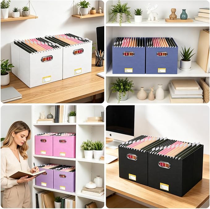 BALEINE File Organizer Box, Cardboard File Folder Organizer - Image 8