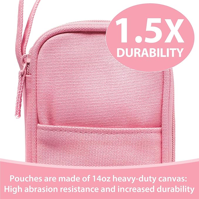 Pencil Case Pouch Box Bag School Supplies Girls Boys Kids, Cute Preppy Stuff Large Big Capacity Aesthetic Pen Organizer, Back to College Stationary, Rosy Pink, Heavy Duty Canvas, 1800ml-DeskLoop Office