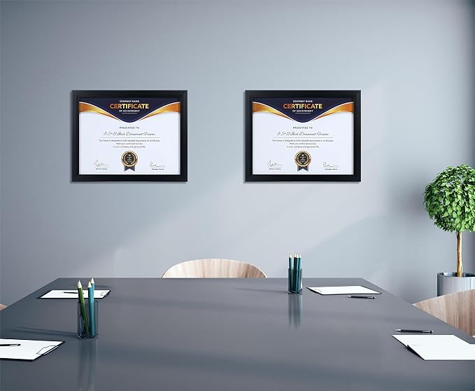 ELSKER&HOME 8.5x11 Picture Frame Certificate Document Frame 6 Pack Glass | - Image 3