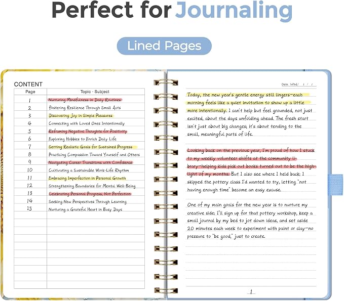 AHGXG Spiral Journal Notebook, 160 Lined Pages, A5 Medium Size, - Image 3
