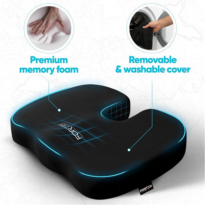 FORTEM Seat Cushion, Office Chair Cushion, Memory Foam Car Seat Cushions - Image 3