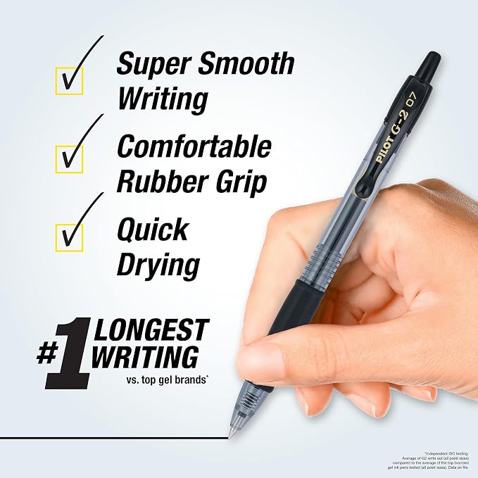 Pilot G2 Pens, Premium Refillable and Retractable Rolling Ball Gel Pens - Image 2