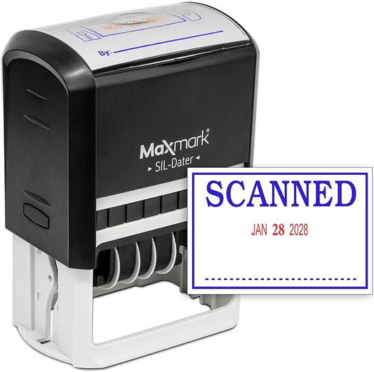 MaxMark Large Self-Inking Rubber Date Office Stamp by Maxmark