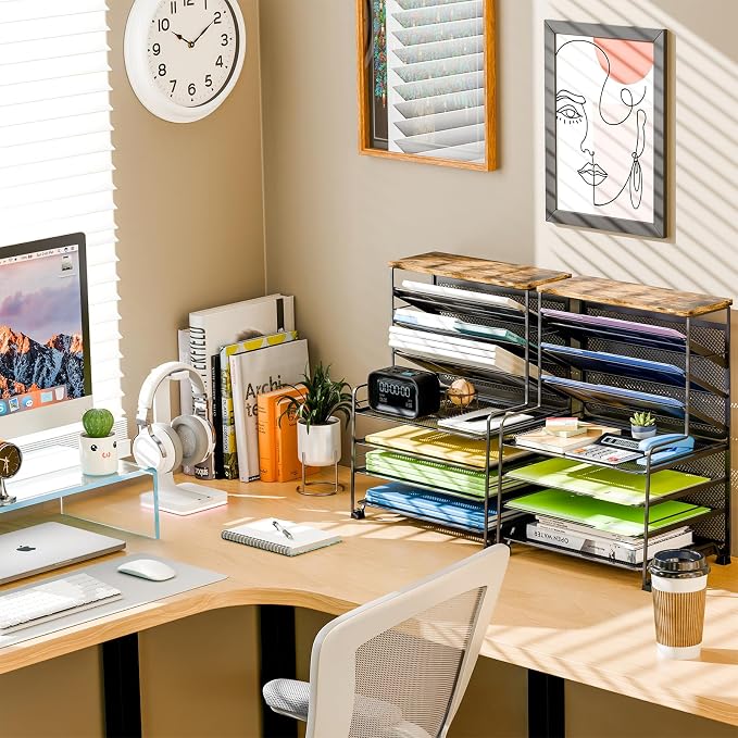 Simple Trending 8-Tier Desk File Organizer - Image 2