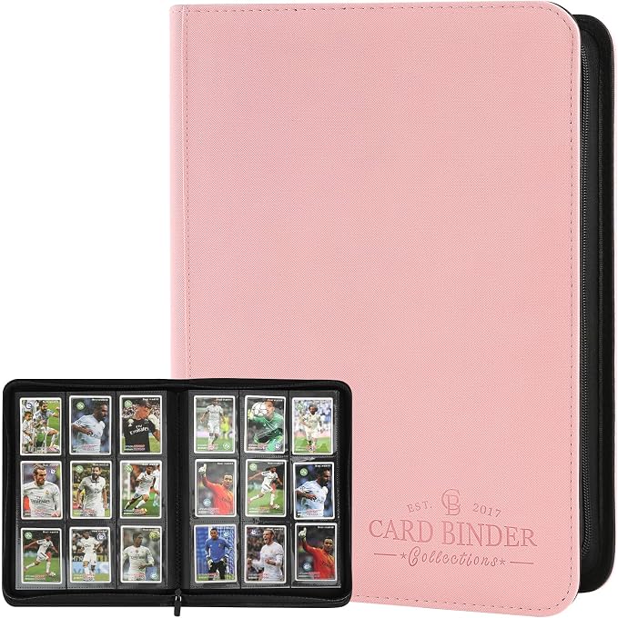 9 Pockets Card Binder, Premium Zip Trading Card Binder, 540 Double Sided Pocket by CARDBINDER