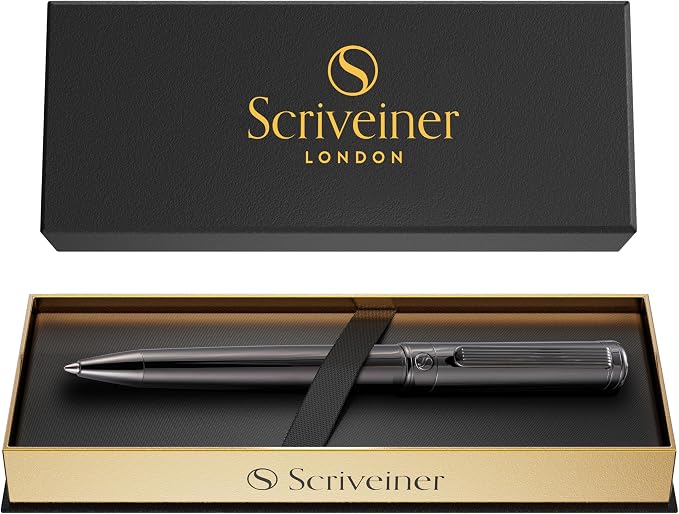 Scriveiner Gun-Metal Lacquer Ballpoint Pen by Scriveiner