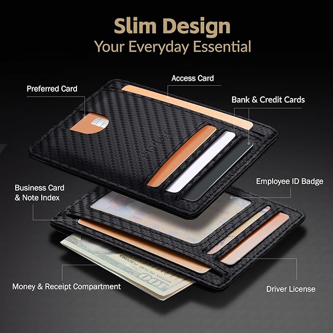 Espera Slim Minimalist Front Pocket Wallet - Image 4