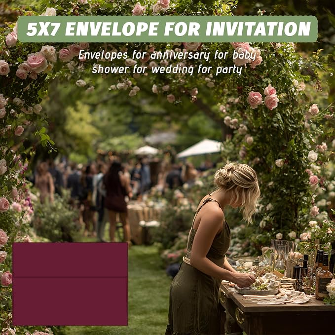 5x7 Envelopes For Invitation A7 Envelope white, 50 pack 5x7 card Envelopes Self - Image 6
