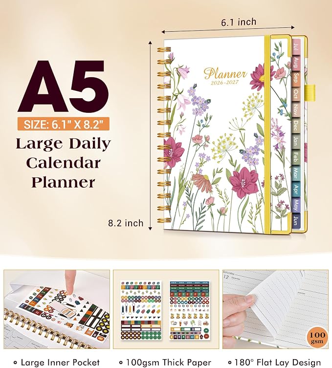 Academic Planner 2026-2027, Hardcover Weekly and Monthly Calendar Planner from - Image 5