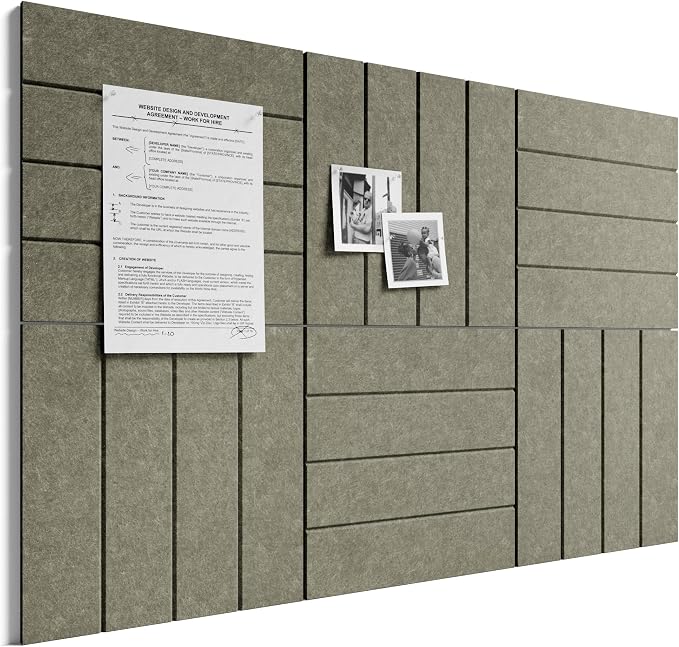 Bumusty Large Cork Board Alternative-36 x 24" Felt Bulletin Board Tiles by BUMUSTY