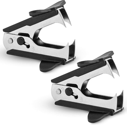 Professional Staple Remover 2 Pcs Black Staple Puller Pinch Jaw Style Staple by Racksey