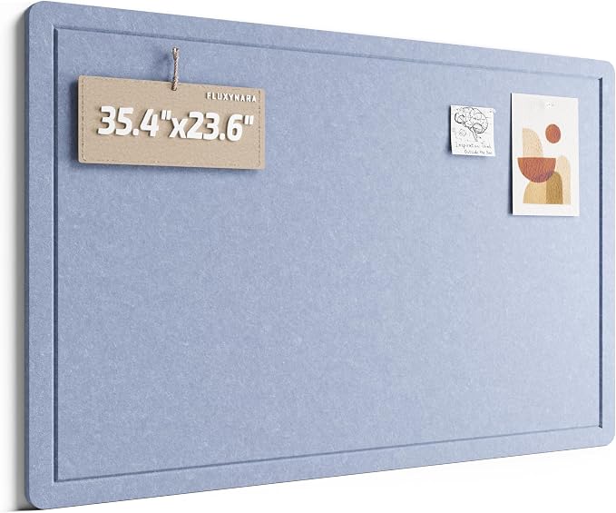 Fluxynara Bulletin Board, 35.4" x 23.6" Cork Board Alternative by FLUXYNARA