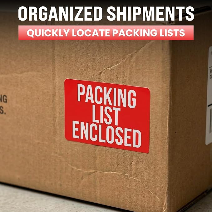 500pcs Packing List Enclosed Stickers, Shipping Receiving - Image 4
