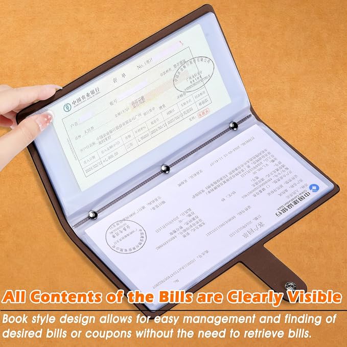 Leather Receipt Organizer, Coupon Organizer - Image 6
