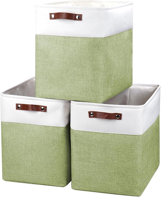 Bagnizer Large Fabric Storage Baskets | 50L Storage Bins, Decorative Linen by Bagnizer