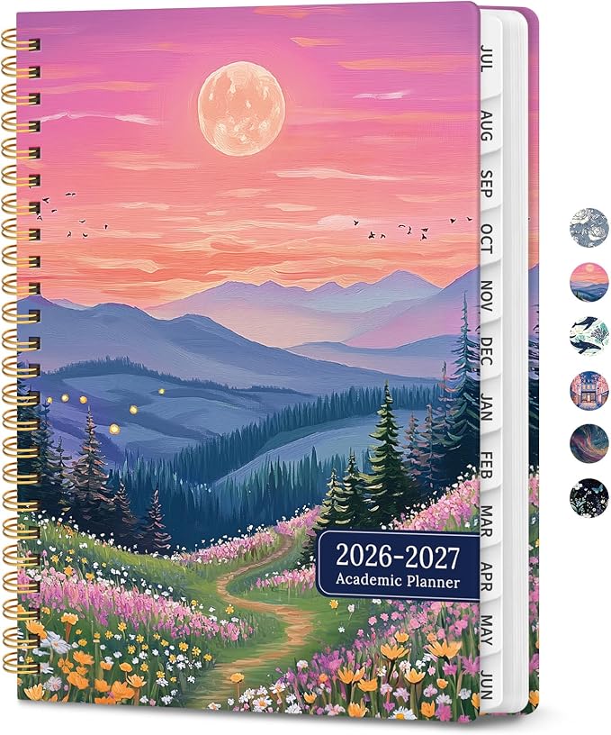 Planner 2026-2027, Hardcover Monthly and Weekly Academic Planner July 2026 by Zotia