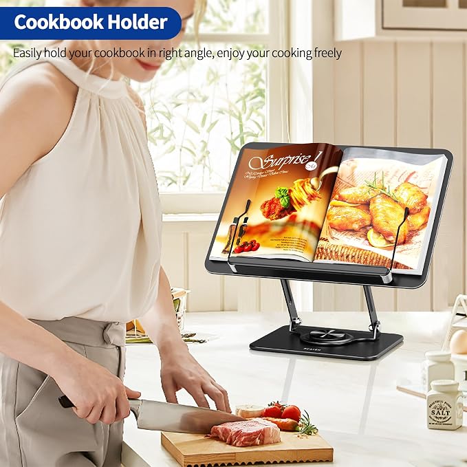 BESIGN BS02 Book Stand for Reading, Adjustable Book Holder, Ergonomic Laptop - Image 8