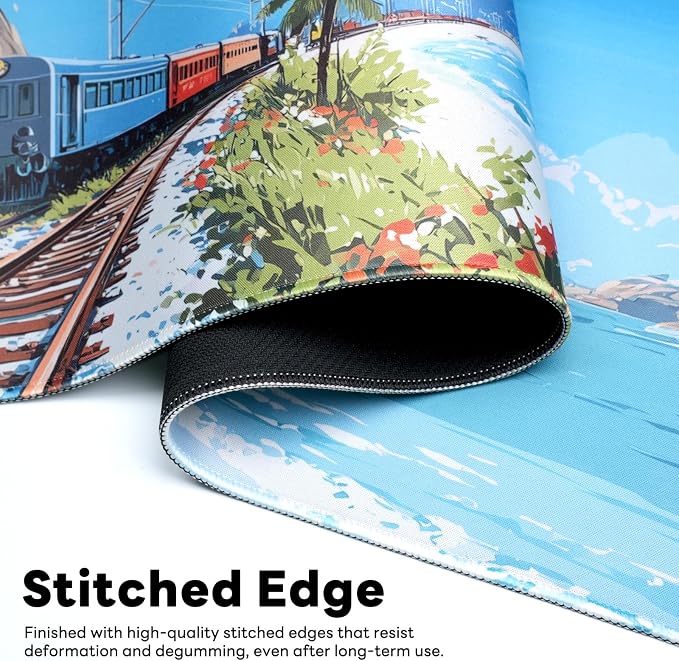 Desk Mat, Big Desk Pad, 31.5x11.8 Inches Extended Big Gaming Mouse Pad - Image 4