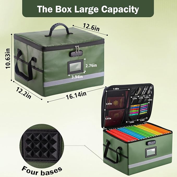 EXLIFBAG File Organizer, Fireproof File Box - Image 3