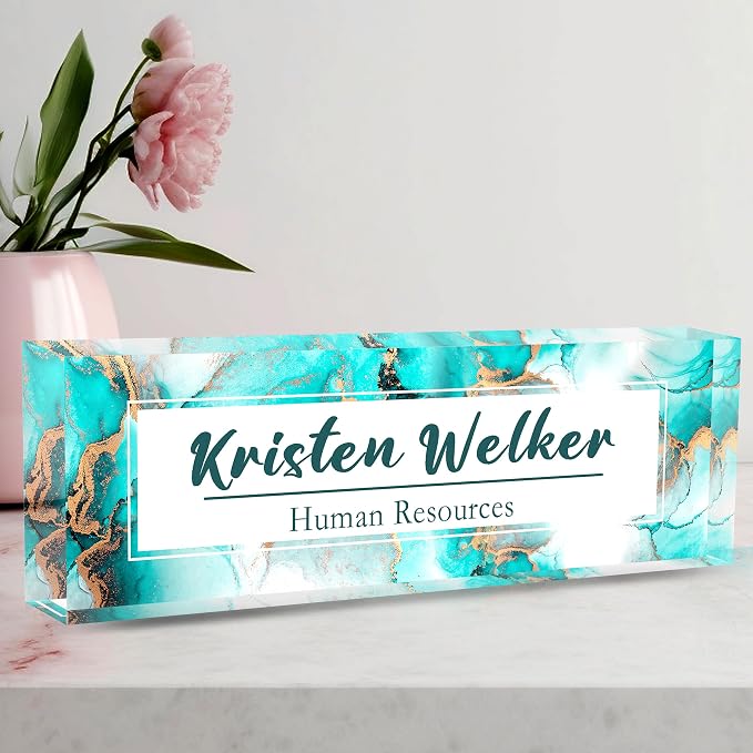 Custom Name Plate for Desk, Desk Name Plate Personalized Office Desk Decor for by AeekdookWoodenPuzzles