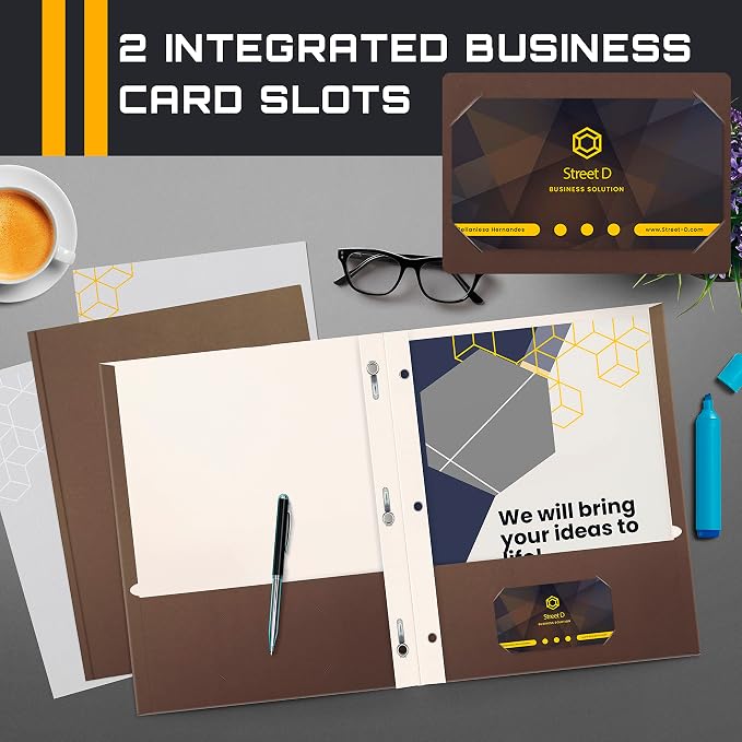 Better Office Products Brown Paper 2 Pocket Folders - Image 5